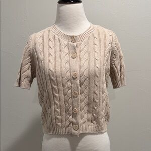 EUC, ladies button front short sleeve sweater.